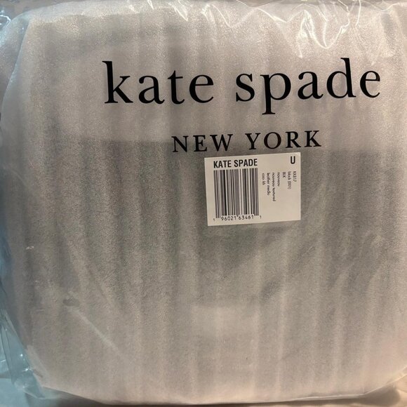 kate spade new york Nouveau Textured Leather Medium Saddle  Kate Spade Black Nouveau Saddle Bag- Crossbody